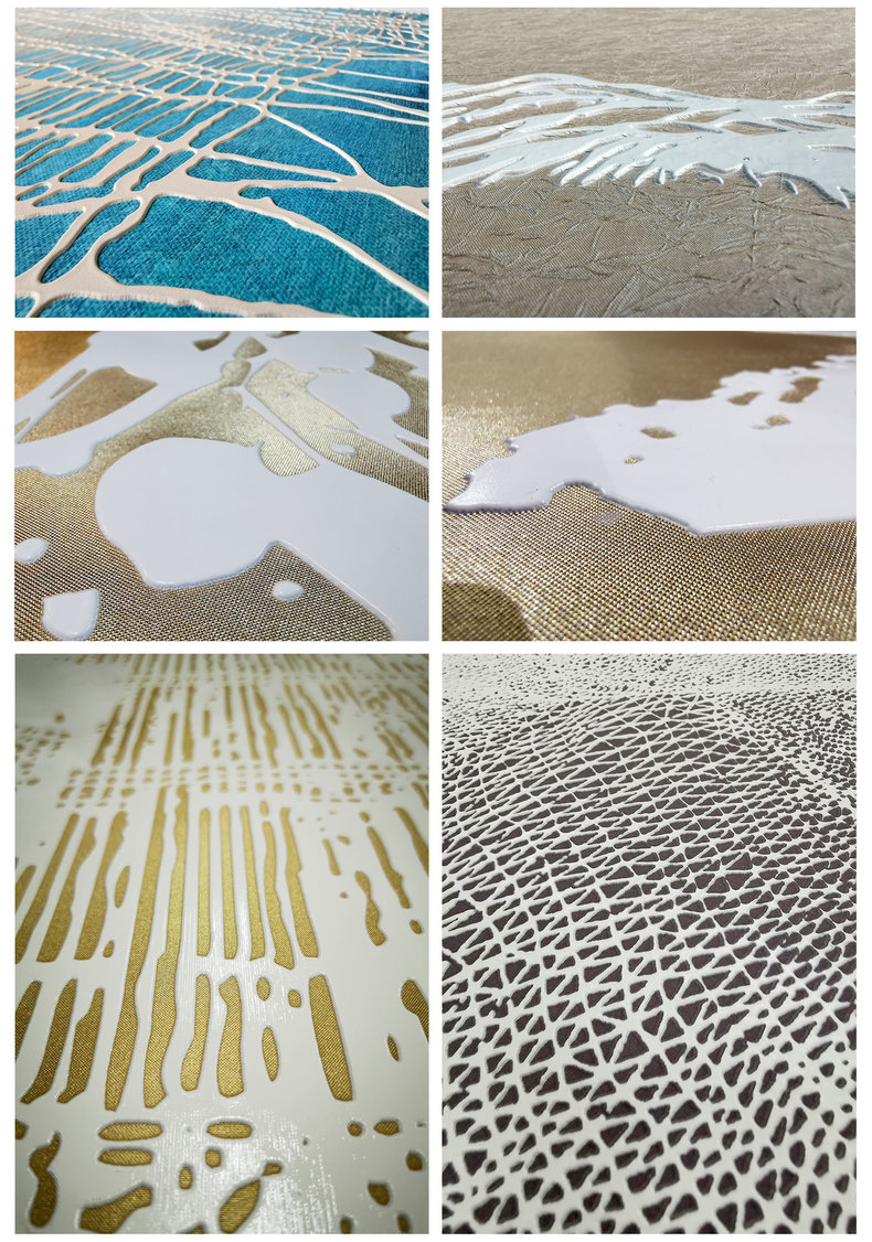 立体肌理喷绘,立体高仿油画喷绘,无涂层卷材喷绘